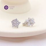  Bông Tai Nữ Đính Đá Moissanite 3.6Li - Bông Tai Bạc 925 Xi Kim Cao Cấp Kiểu Hoa Tuyết Đính Full Moi -  Moissanite Sterling Silver Earrings MBT027-2 