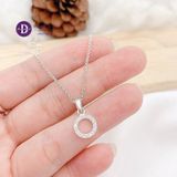  Halo Silver 925 Pendant - Mặt Dây Chuyền Bạc 925  Kiểu Tròn Viền Đá CZ Nữ Tính Ddreamer - MDC522 