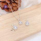  Cubic Zirconia 7mm Silver 925 Pendant - Mặt Dây Chuyền Bạc 925 Kiểu 1 Viên Đá CZ Sang Trọng Ddreamer MDC038 