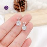  Cubic Zirconia 7mm Silver 925 Pendant - Mặt Dây Chuyền Bạc 925 Kiểu 1 Viên Đá CZ Sang Trọng Ddreamer MDC038 