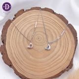  Silver Necklace Heart & Love Tag Chain - Dây Chuyền Bạc 925 Cao Cấp Trái Tim Love  Ddreamer 284DCH 