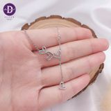  Silver Necklace 4 Flying Hearts - Dây Chuyền Bạc 925 Cao Cấp  4 Trái Tim Đính Đá  Ddreamer 118́̃7DCH 