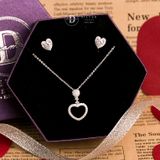  Jewelry Gift Set - Bộ Trang Sức Trái Tim Đính Đá CZ Sang Trọng - Heart Gift Set 