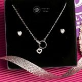  Jewelry Gift Set - Bộ Trang Sức Trái Tim Đính Đá CZ Trẻ Trung, Nữ Tính - Heart Gift Set 