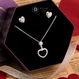  Jewelry Gift Set - Bộ Trang Sức Trái Tim Đính Đá CZ Sang Trọng - Heart Gift Set 