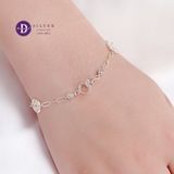  Lucky Coin & Heart Holding Ring Silver Bracelet - Vòng Tay Bạc 925 Đồng Tiền May Mắn & Khoen Trái Tim 1296VTH 