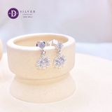  Falling Sun Stone Silver Earrings - Hoa Tai Tòn Ten Viên Đá 5li Kiểu Mặt Trời Ddreamer - 3066BTH 