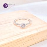  Nhẫn Bạc 925 Princess 1 Viên Đá CZ 4.5li Ổ Chấu Vương Miện - Mini Stone Crown  - Silver 925 Rings - P2620NH Ddreamer 