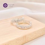  Nhẫn Premium Bạc 925 Đá CZ 7Li - Bản Đá Baguette 3mm - Silver 925 Rings - P2252NH Ddreamer 