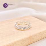  Nhẫn Premium Bạc 925 Đá CZ 7Li - Bản Đá Baguette 3mm - Silver 925 Rings - P2252NH Ddreamer 