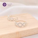  Nhẫn Bạc 925 Kiểu 7 Mặt Tròn Đính Đá - 7 Halo Circle - Silver 925 Rings - 2623NH Ddreamer 