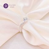  Nhẫn Bạc 925 Princess 1 Viên Đá CZ 4.5li Kiểu 6 Chấu Đai Chéo - CZ Stone 4.5mm - Silver 925 Rings - P2624NH Ddreamer 