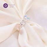  Nhẫn Bạc 925 - Nhẫn Kim Tiền Đính Đá CZ 7Li - Silver 925 Rings - 1386NH Ddreamer 