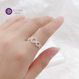  Nhẫn Bạc 925 Kiểu 7 Mặt Tròn Đính Đá - 7 Halo Circle - Silver 925 Rings - 2623NH Ddreamer 