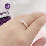  Nhẫn Bạc 925 Princess 1 Viên Đá CZ 4.5li Kiểu 6 Chấu Đai Chéo - CZ Stone 4.5mm - Silver 925 Rings - P2624NH Ddreamer 