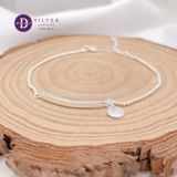  The Bar Flat Full Moon Silver Bracelet Vòng Tay Bạc 925 Thanh Bạc Tag Tròn (Dây Bi) - 717VTT 