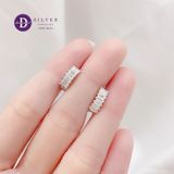  Baguette Silver Earrings - Bông Tai Khoen Đá Baguette Khoen 7mm Ddreamer - 2674BTK 