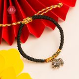  Vòng Tay Charm Voi Bạc May Mắn Đính Đá Cá Tính - Vòng Thắt Thủ Công Charm Bạc 925 Cầu May Mắn 