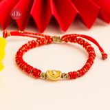  Vòng Tay Thỏi Vàng May Mắn & Chiêu Tài Lộc - Vòng Thắt Thủ Công Charm Bạc 925 Tết 