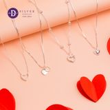  Heart Silver Necklaces - Dây Chuyền Trái Tim Tình Yêu Nữ Bạc 925  - Dây Chuyền Valentine Ddreamer 