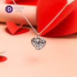  The Black Maze Heart Silver Necklaces - Dây Chuyền Trái Tim Đen Cá Tính Bạc 925 - Ddreamer 1205DCT 