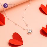  Heart Silver Necklaces - Dây Chuyền Trái Tim Phồng Bạc 925 Dây Mì Bi Cá Tính - Ddreamer 1199DCT 