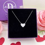  Letter Heart Silver Necklace - Dây Chuyền Mặt Tag Trái Tim Trơn  Bạc 925 - Dây Chuyền Valentine - Ddreamer 014DCT 