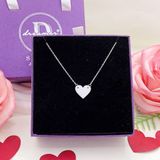  Letter Heart Silver Necklace - Dây Chuyền Mặt Tag Trái Tim Trơn  Bạc 925 - Dây Chuyền Valentine - Ddreamer 014DCT 