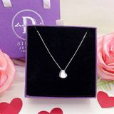  Flat Loving Heart Silver Necklace - Dây Chuyền Trái Tim Bạc 925 - Dây Chuyền Valentine - Ddreamer 559DCT 