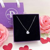  Flat Loving Heart Silver Necklace - Dây Chuyền Trái Tim Bạc 925 - Dây Chuyền Valentine - Ddreamer 559DCT 