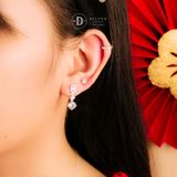  Teardrop Falling Stone Silver Earrings - Bông Tai Kiểu Giọt Nước Đính Đá Bạc 925 - Ddreamer - 3063BTH 