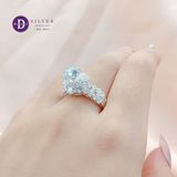  Queen Flower Silver Ring - Nhẫn Bạc 925 Cao Cấp - Nhẫn Premium Đá Chủ 7li Ổ Đá Hoa Đính Đá 3.5li  - P2634NH - Ddreamer 