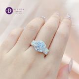  Queen Flower Silver Ring - Nhẫn Bạc 925 Cao Cấp - Nhẫn Premium Đá Chủ 7li Ổ Đá Hoa Đính Đá 3.5li  - P2634NH - Ddreamer 