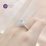  Silver Ring - Nhẫn Bạc 925 Cao Cấp - Nhẫn Premium Ổ Hoa 2 Line Đá Đá Chủ 7li  - P2627NH - Ddreamer 