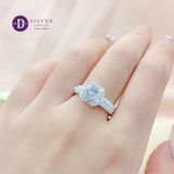  Silver Ring - Nhẫn Bạc 925 Cao Cấp - Nhẫn Premium  Đá Chủ 6li Ổ Vuông Đá Baguette - P2625NH - Ddreamer 