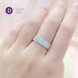  Stone Band Silver Ring - Nhẫn Bạc 925 Cao Cấp - Bản Premium - Bản 5.5mm - 3 Line Đá CZ  - P2643NH - Ddreamer 