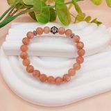  Vòng Tay Đá Mặt Trời - Sunstone - Vòng Tay Đá Phong Thủy Mix Charm Bạc 925 Ddreamer 