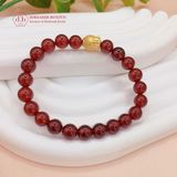  Vòng Tay Đá Garnet  - Vòng Tay Đá Phong Thủy Mix Charm Bạc 925 Ddreamer 