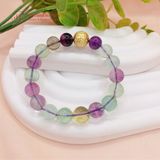  Vòng Tay Đá Flourite - Vòng Tay Đá Phong Thủy Mix Charm Bạc 925 Ddreamer 