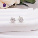  Snowflake Silver Earrings -  Hoa Tai Hoa Tuyết Đính Đá Baguette Ddreamer - 3088BTH 