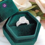  Cz Stone Silver Ring - Nhẫn Bạc 925 Cao Cấp -  Nhẫn Premium Ổ Vuông Đính Đá Baguette Đai Oval Line Baguette - Đá Chủ 6li - P2675NH - Ddreamer 