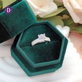  Cz Stone Silver Ring - Nhẫn Bạc 925 Cao Cấp -  Nhẫn Premium Bản 3 Line Đá - Đá Chủ 7.2li  - P2680NH - Ddreamer 