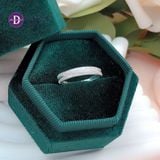  CZ Stone Silver Ring - Nhẫn Bạc 925 Cao Cấp - Nhẫn Crossing Band - Bản Chéo 1 Line Đá - 2614NH - Ddreamer 