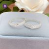 Couple Rings - Nhẫn Cặp  2 Line Đá & 1 Viên Đá Chữ Nhật - 2684NH Ddreamer