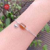  Vòng Tay Đá Thạch Anh Tóc Nâu Đỏ Thu Hút Tài Lộc - Vòng Tay Dancing Moon Mix Charm Bạc 925 - Vòng Đá Phong Thủy 