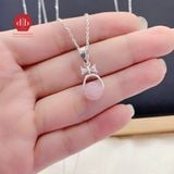  Mặt Dây Chuyền Đá Thiên Nhiên -  Charm Nơ Nữ Tính Bạch 925 - Mặt Dây Chuyền Thu Hút Tình Duyên- Ddreamer 