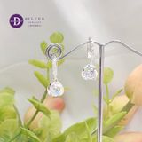  Premium Roses Hoops Silver Earrings - Bông Tai Khoen Premium Hoa Hồng Đá CZ 6li Tòn Ten Ddreamer - P3094BTH 