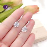  Premium Roses Hoops Silver Earrings - Bông Tai Khoen Premium Hoa Hồng Đá CZ 6li Tòn Ten Ddreamer - P3094BTH 