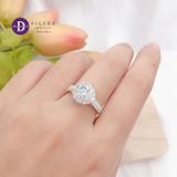  Cz Stone Silver Ring - Nhẫn Bạc 925 Cao Cấp -  Nhẫn Premium Ổ Hoa Đá Chủ 6li - Infinity - Đai 2 Line Đá- P2645NH - Ddreamer 