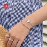  Đá Thiên Nhiên Chiêu Tài Lộc - Vòng Charm Bạc Mix Đá Diopside  - Vòng Dây Đá Phong Thủy & Bạc 925- Ddreamer 